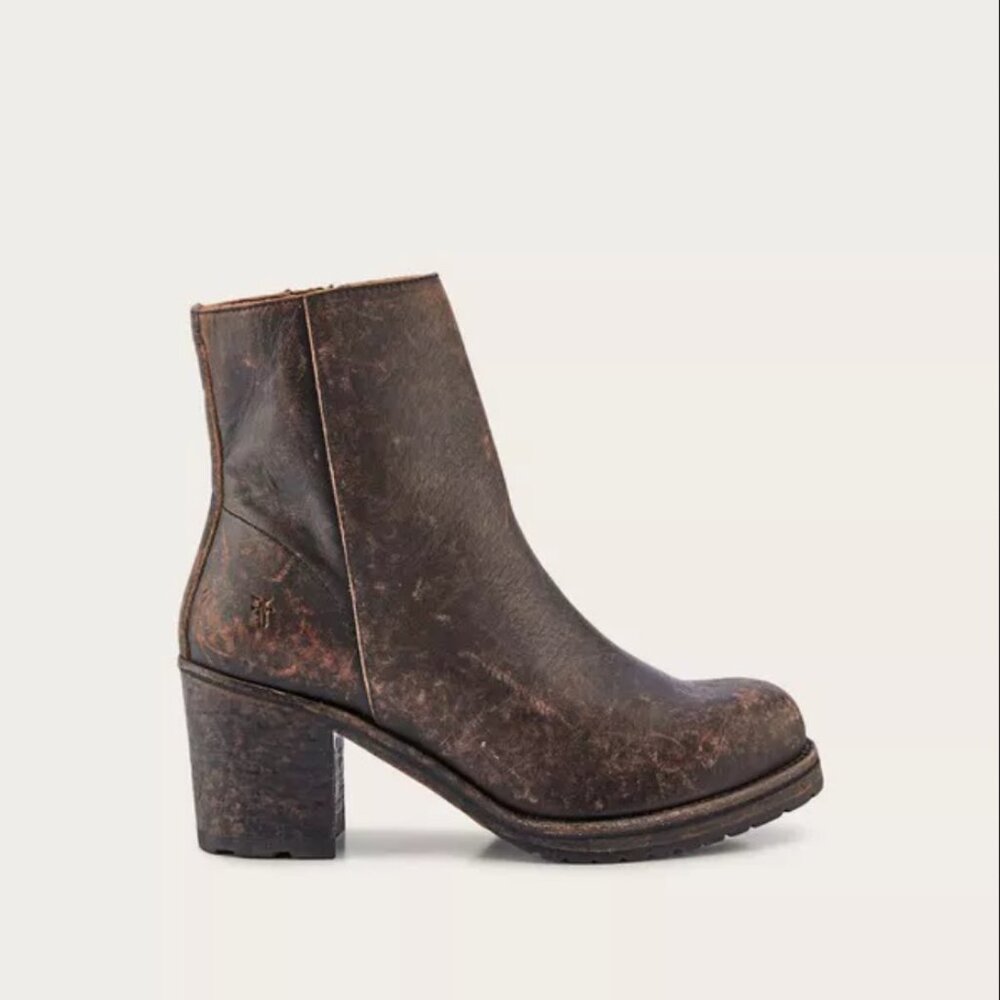Frye Karen Ankle Zip Black Bootie
